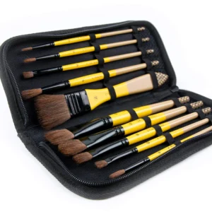 10 Pieces Paint Brush Set, Intermediate Series - Yellow