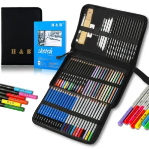 72PCS Drawing & Art Supplies Kit, Colored Sketching Pencils