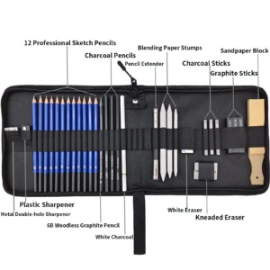 33 Drawing & Sketching Pencils Set, Art Supplies Art Kit
